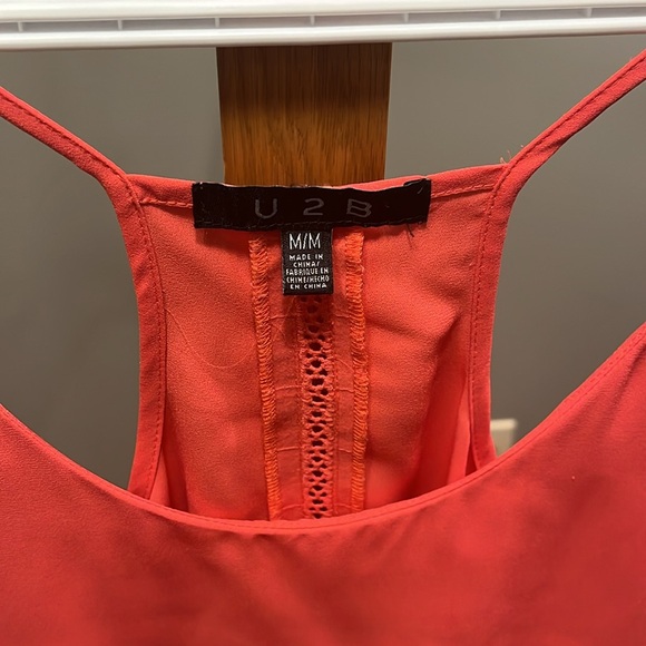 U2B Coral Summer Tank Top -Size M - Picture 4 of 5